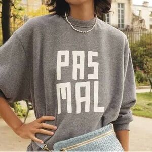 Clare V. Pas Mal oversized fit grey sweatshirt, XXL, unopened, NWT — sold out